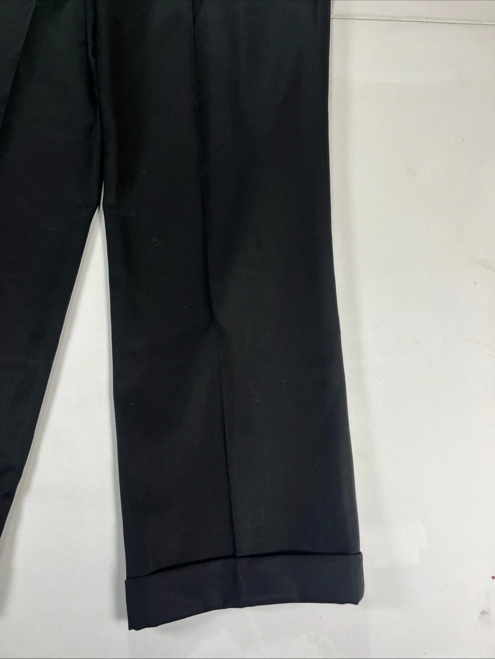 Pazoni Pants Black Wool Made In Italy Dress Trousers Classic Como Men’s 34 X 31